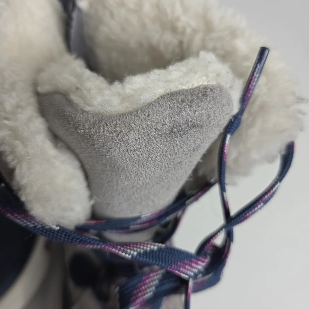 Merrell Kids Heidi Waterproof Winter Snow Boots Gray Navy Size 12
